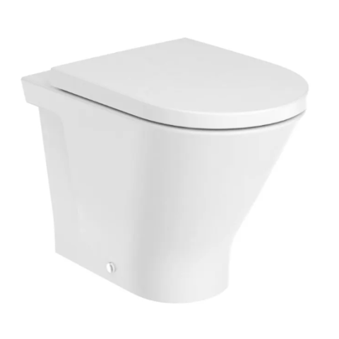 Roca Gap Round Rimless 貼牆座地廁配歐樂油壓板套裝 (A3470N7000+A801D12001) (不包含風琴喉)